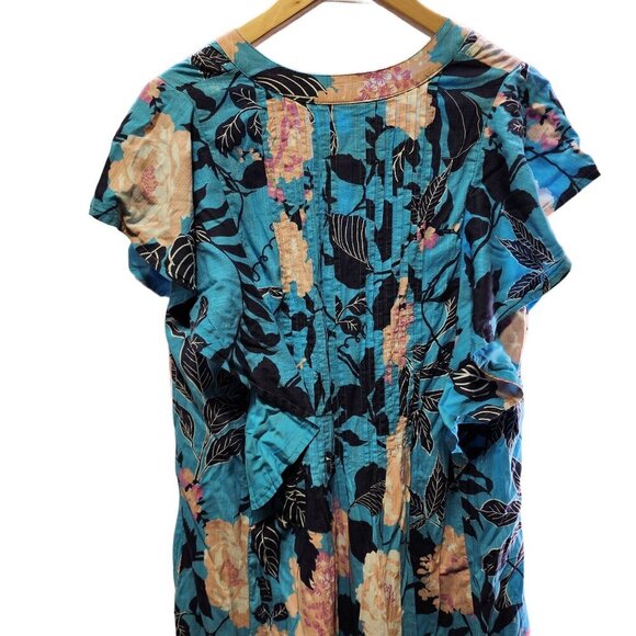 Anthropologie Maeve The Cassandra Maxi Dress Size S Blue Fluttery Maxi - Picture 6 of 14